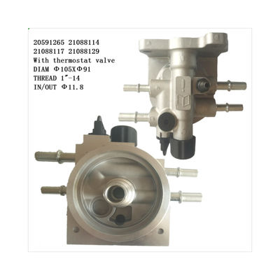 Cabeça do filtro de combustível dos camiões 20591265 21088114 21088117 Para B6R/DE/FE/FL
